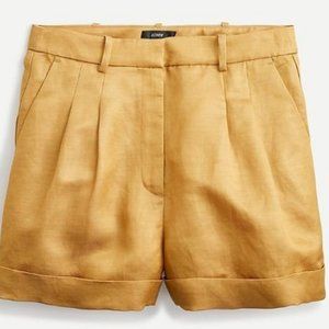 J. Crew Drapey Short in Satin-Faced Linen